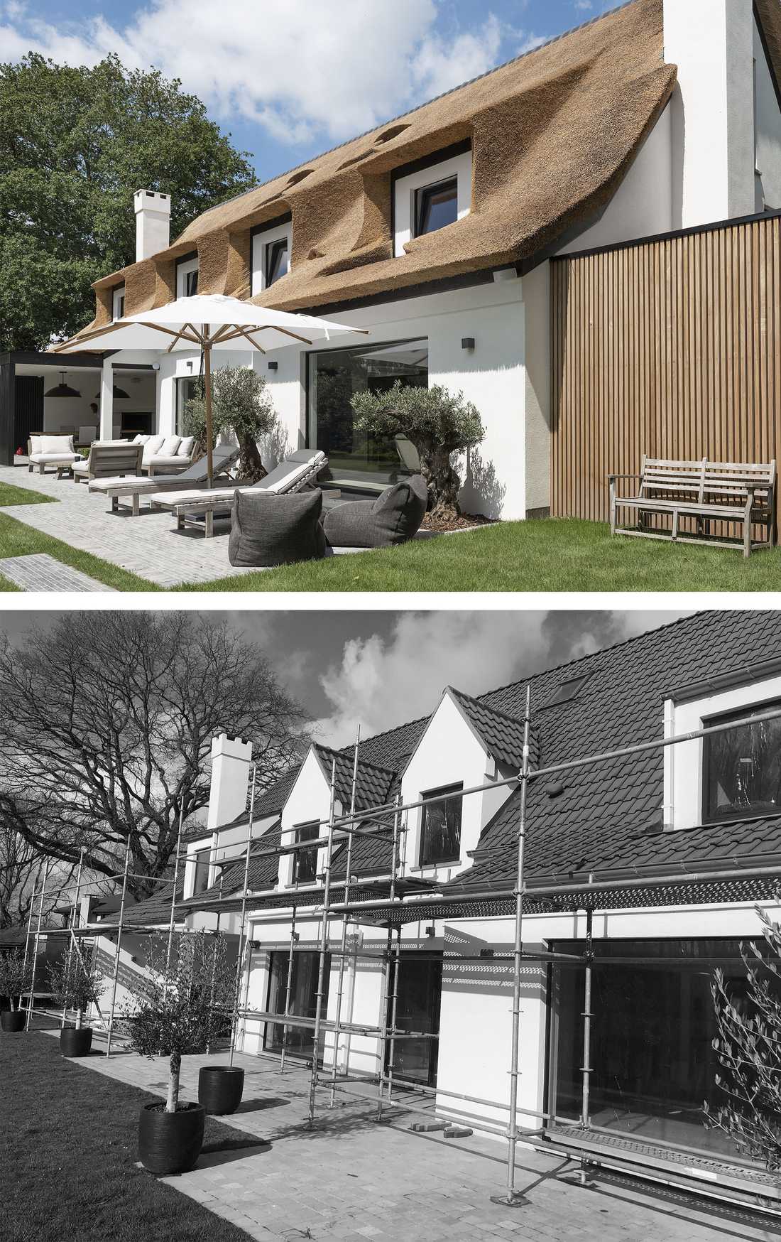 Exterior insulation of a villa as part of a complete renovation carried out by an interior designer