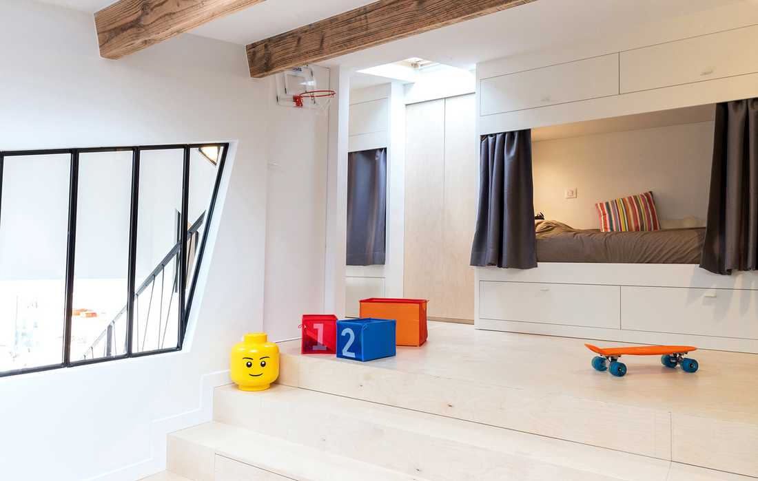 Chambre d'enfant dans un loft à Strasbourg