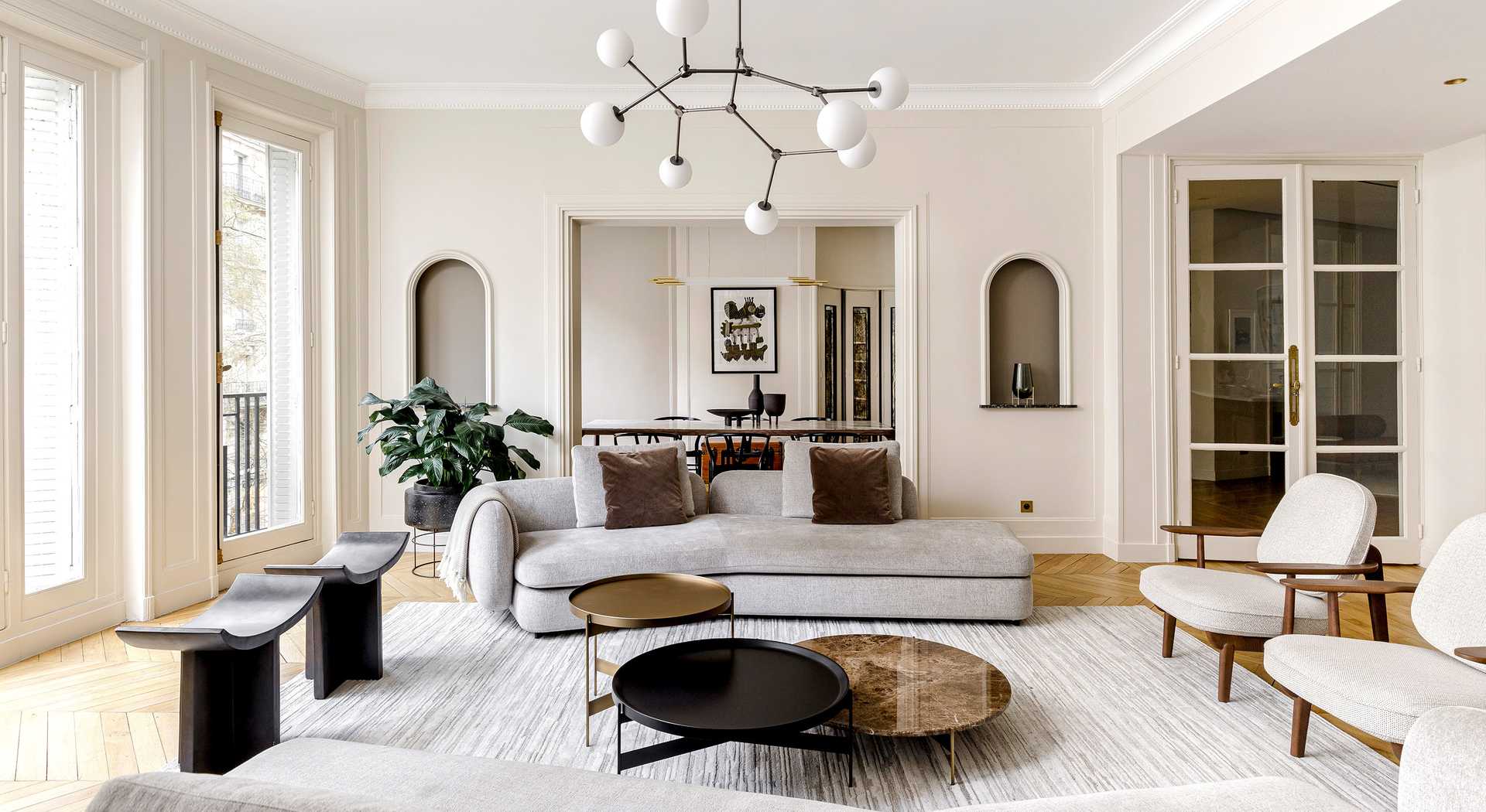 Décoration d'intérieur d'un appartement haussmannien haut de gamme à Strasbourg