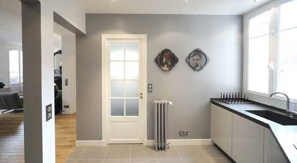 Photos avant - aprés de la rénovation de la cusine ouverte d'une appartement par un architecte d'intérieur à Strasbourg