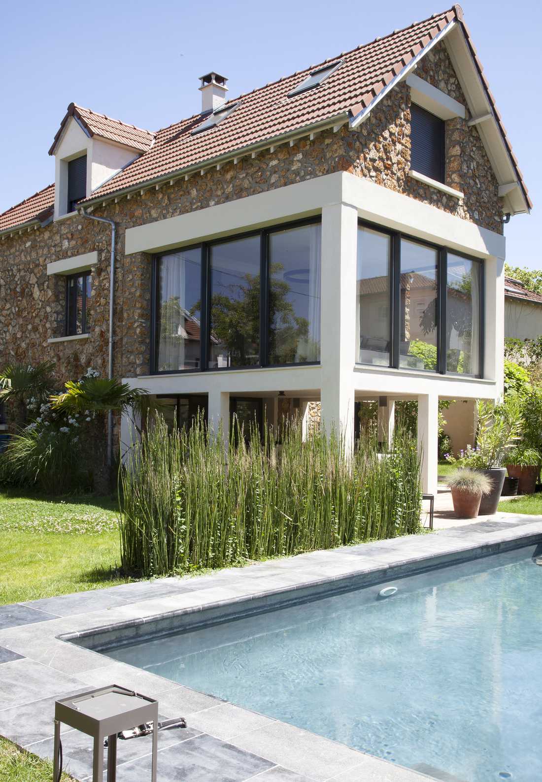 Extension d'une maison meulière construite par un architecte dans le Bas-Rhin