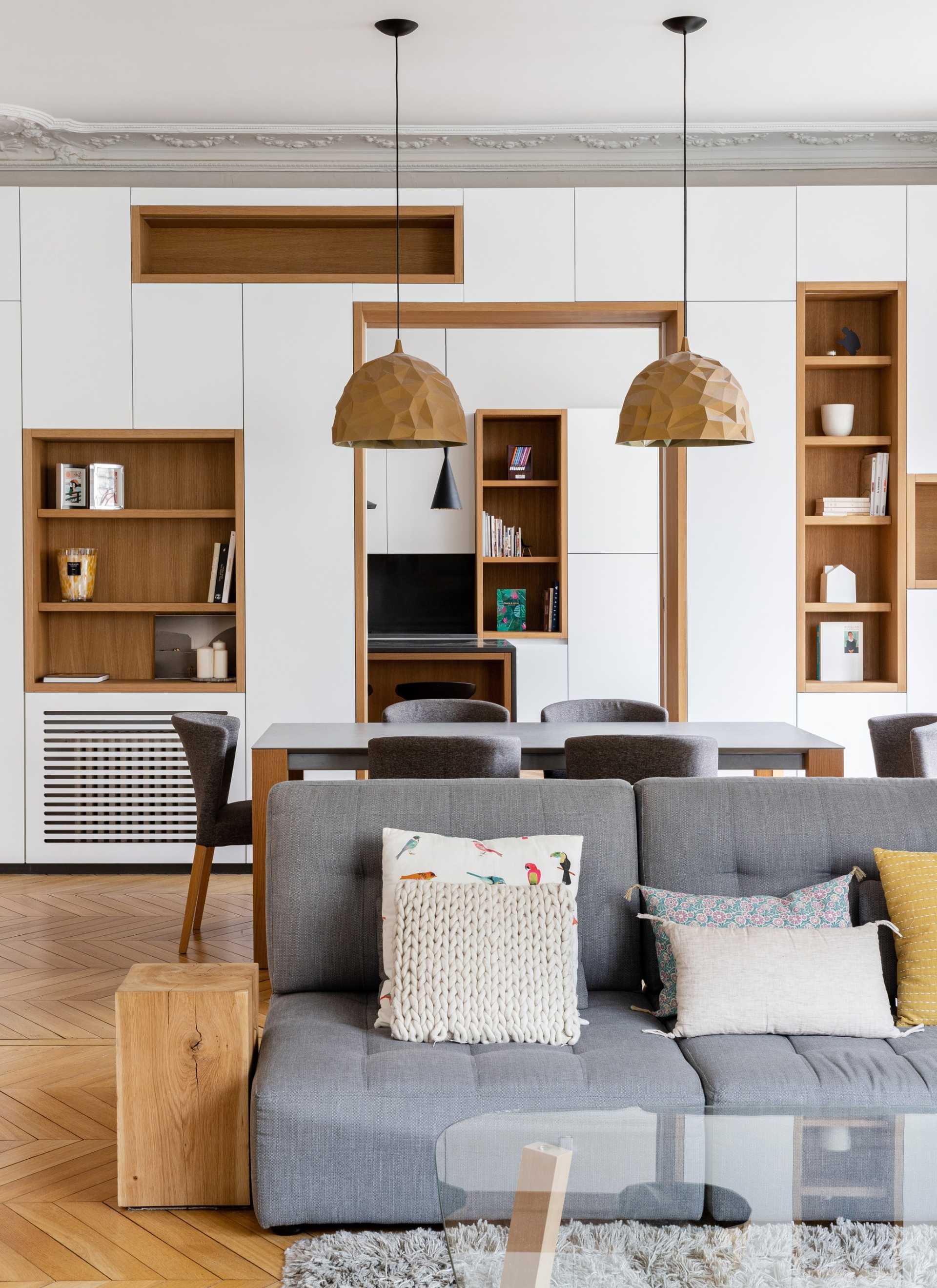 Renovation of an apartment's living room by an interior designer in Strasbourg