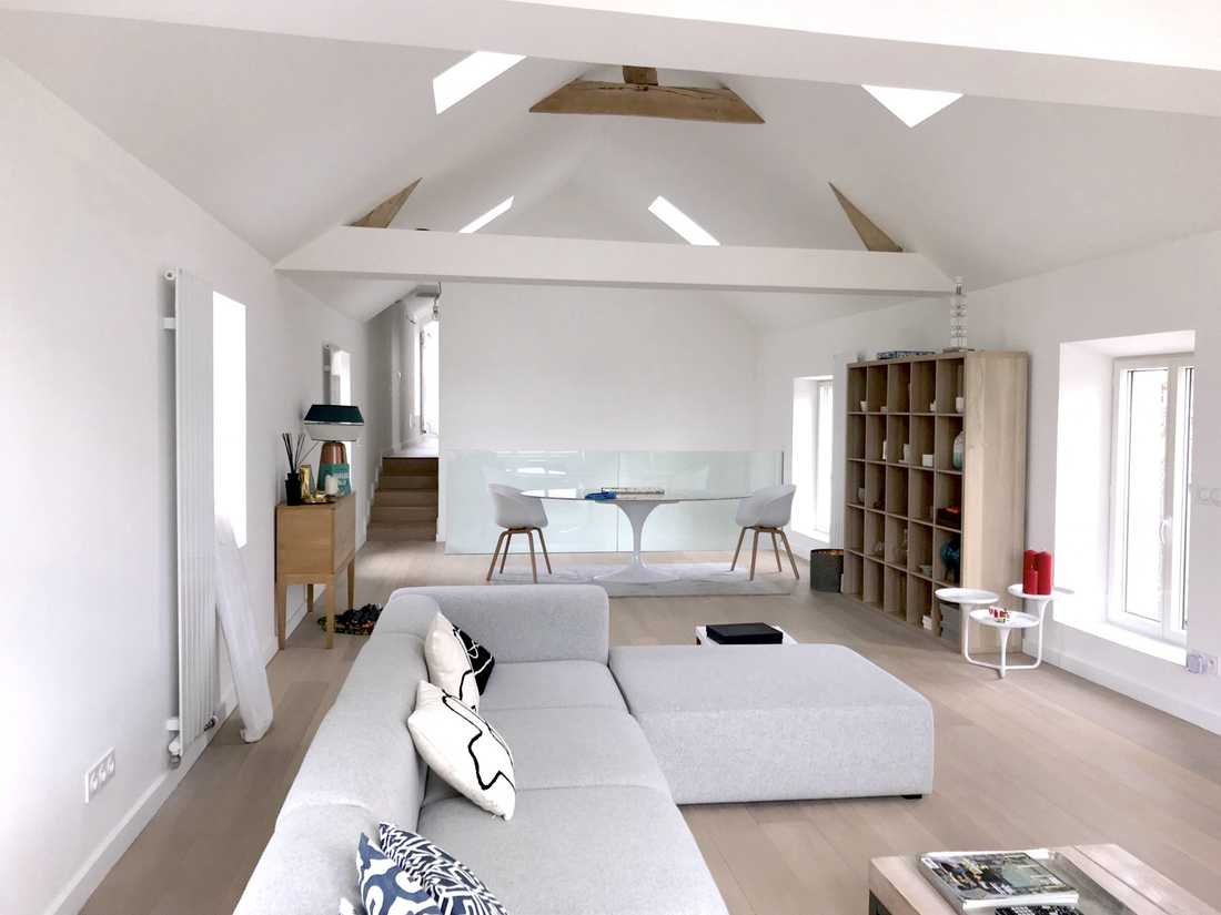 Réhabilitation d'une maison dans un corps de ferme en Alsace