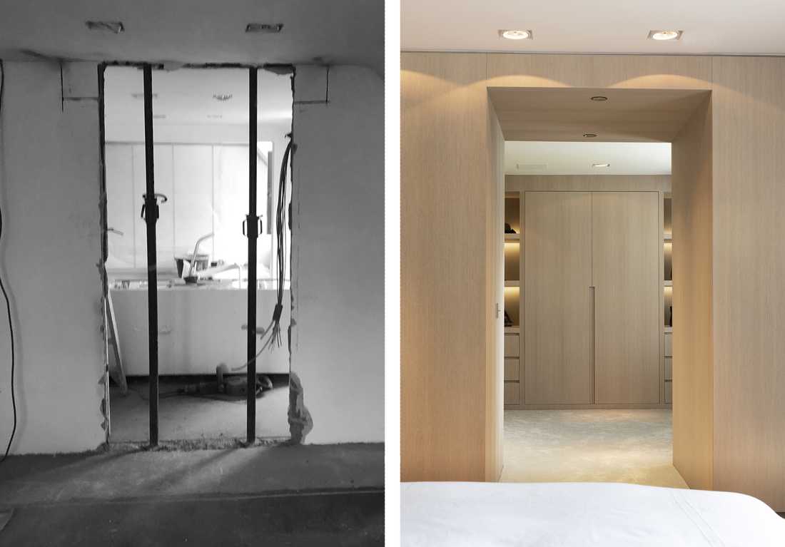 Dressing en chêne brossé au design minimaliste