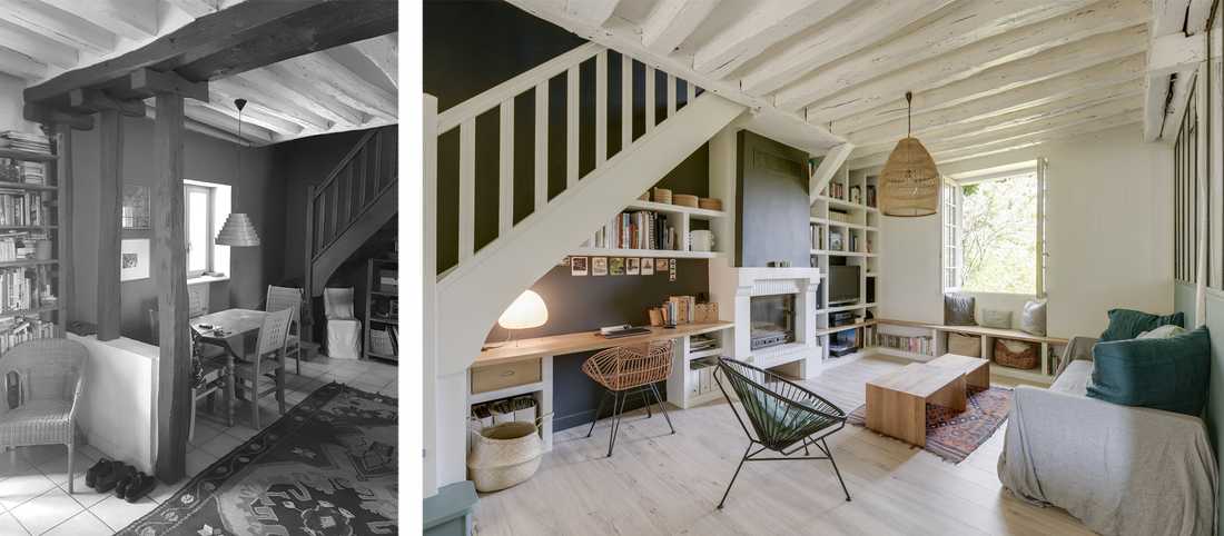 Rénovation du salon en rdc par un architecte d'interieur à Strasbourg