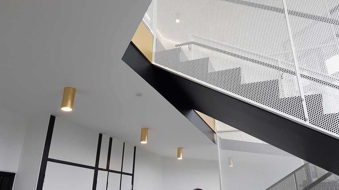 Aménagement du lobby d'un bâtiment de bureaux à Strasbourg par un architecte