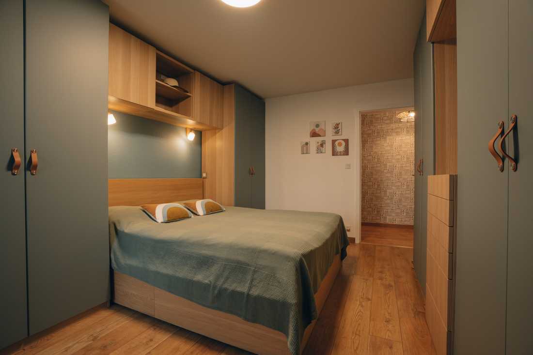 Chambre parentale rénové par un architecte d'intérieur en Alsace