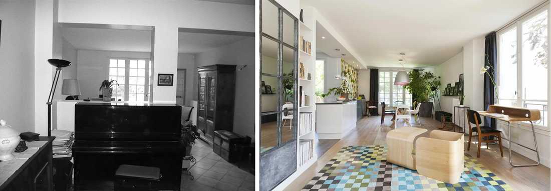 Relooking d'intérieur du séjour : photos avant - après à Strasbourg