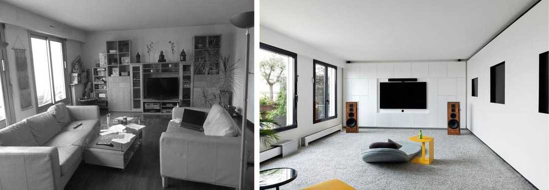 Décoration d'intérieur du sejour d'un appartement à Strasbourg