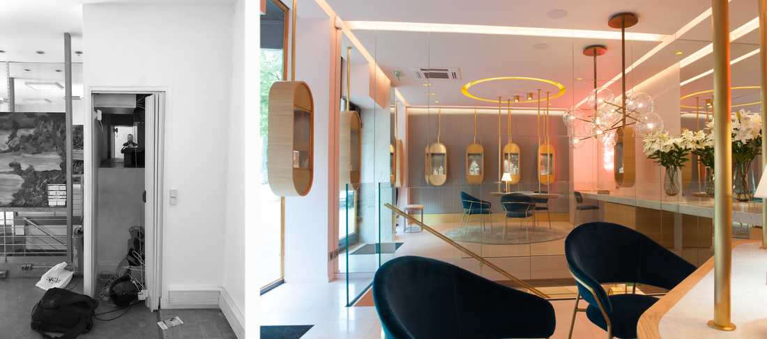 Avant-après de la renovation d'une boutique de bijoux à Strasbourg