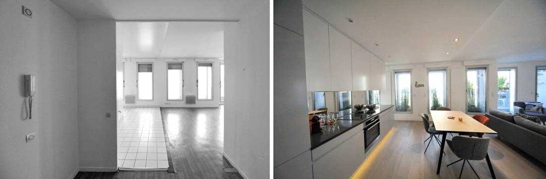 Aménagement d'une cuisine séjour en Alsace